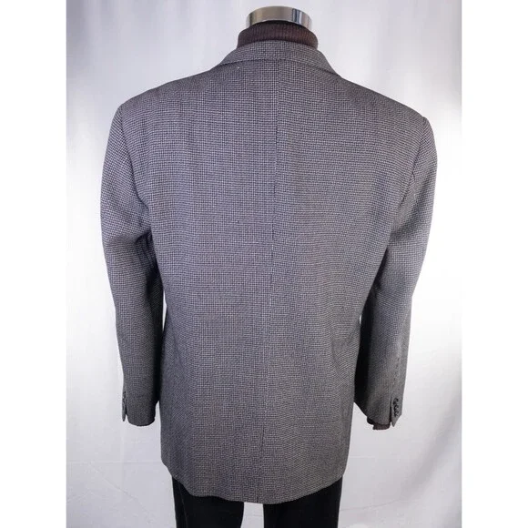 MANI Vintage Sport Coat Jacket Blazer Men Size 42R Textured Two Button WOOL - Picture 10 of 16